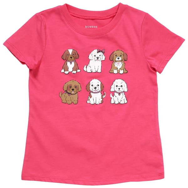 Girls (4-6x) BTween(R) Short Sleeve Puppies Graphic Tee