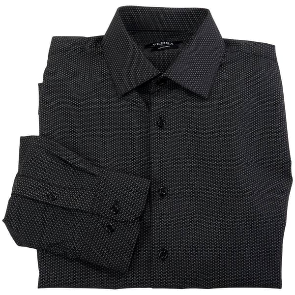 Mens Versa Slim Fit Stretch Dress Shirt - Black/White - image 