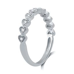 Endless Affection™ 1/10ctw. Diamond Sterling Silver Heart Band