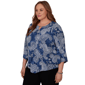 Plus Size Alfred Dunner Classics 3/4 Sleeve Paisley Blouse - image 3