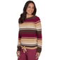 Womens Hearts of Palm Berry Fabulous Long Sleeve Tie Hem Sweater - image 3
