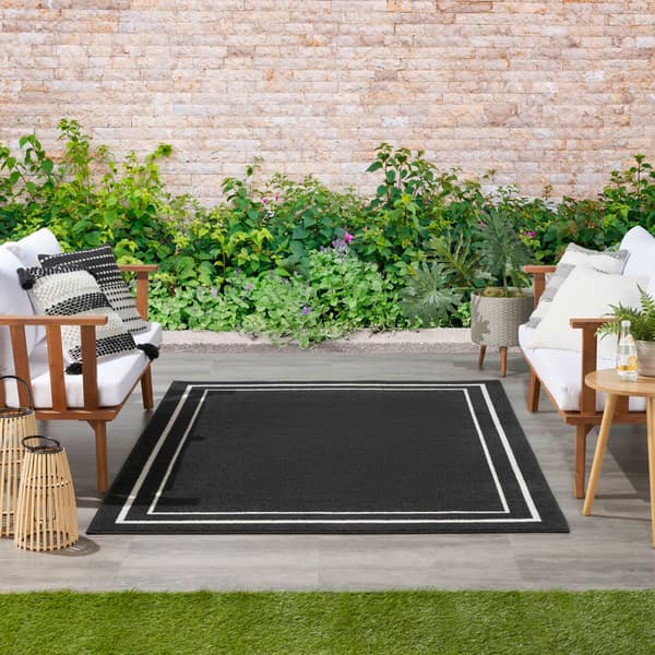 Nourison Essentials Double Border Indoor/Outdoor Large Area Rug