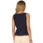 Womens Democracy Button Front Peplum Embroidery Tank Top - image 2