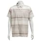 Young Mens VSTR Horizontal Stripe Textured Shirt - Cream/Brown - image 1