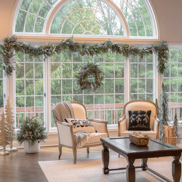 National Tree Cozy Winter Snowflake & Ornament Wreath