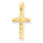 Unisex Gold Classics(tm) Diamond Cut Crucifix Pendant - image 1