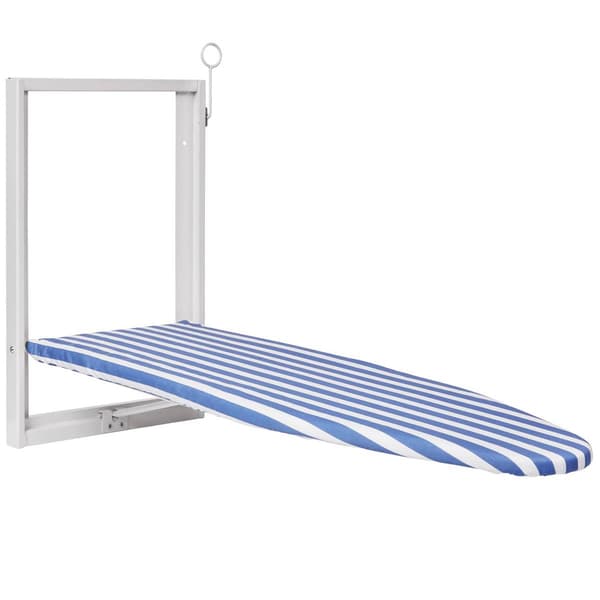 Ivation Stripe Wall Mounted Foldable Iron Board & Removable Cover