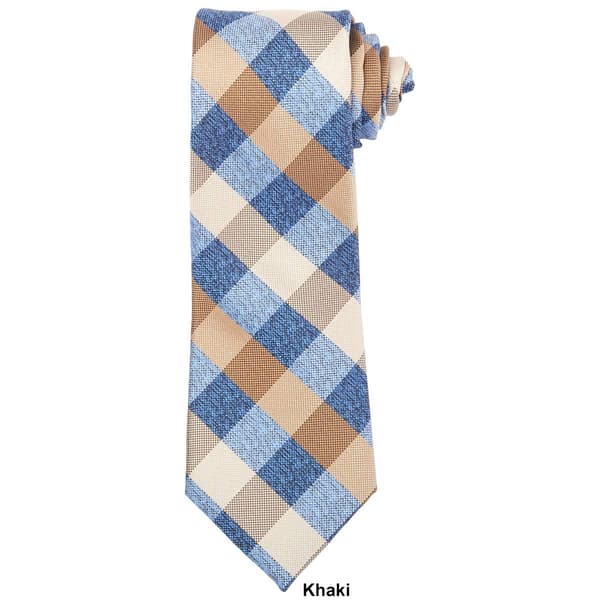 Mens John Henry® Char Plaid Tie