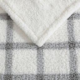Eddie Bauer Bunkhouse Plaid Sherpa Throw