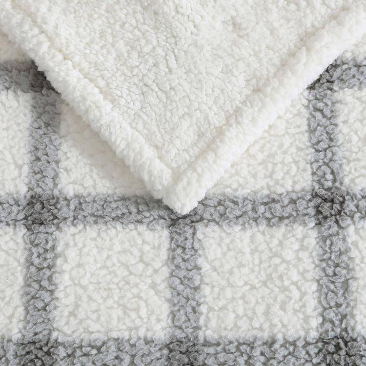 Eddie Bauer Bunkhouse Plaid Sherpa Throw