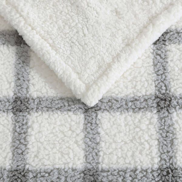 Eddie Bauer Bunkhouse Plaid Sherpa Throw