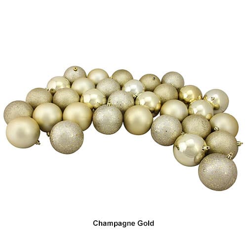 Northlight Seasonal 32pc. Shatterproof 4-Finish Ornaments