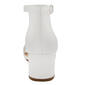 Womens Sugar Noelle Low Block Heel Slingback Sandals- White - image 3