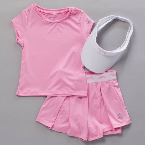 Girls (7-12) Aeropostale Short Sleeve Tee w/ Pleated Shorts Set