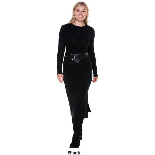 Juniors No Comment Birdie Ribbed Maxi Dress