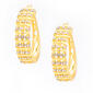 Gianni Argento Gold Diamond Accent S Hoop Earrings - image 1
