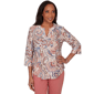 Womens Alfred Dunner Camden Market 3/4 Sleeve Paisley Blouse - image 1