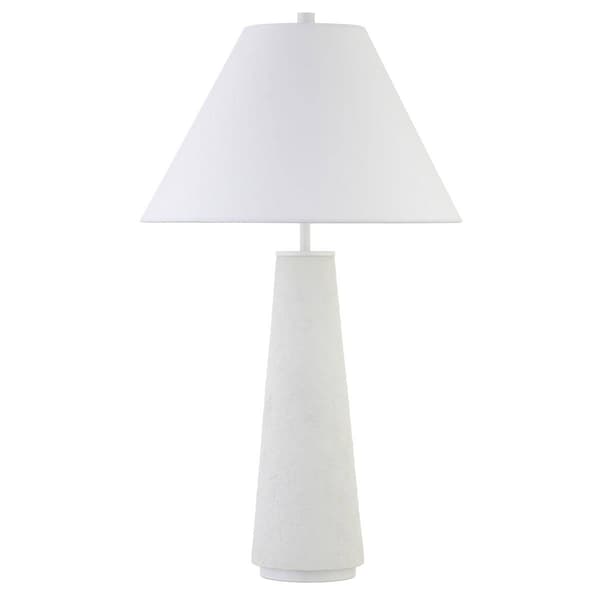 HomeRoots 28in. White Ceramic Table Lamp - image 