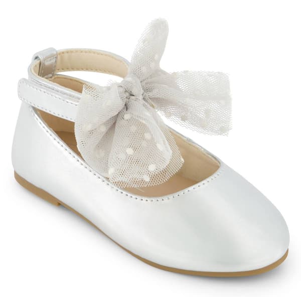 Little Girls Jessica Simpson Amy Tulle Ballet Flats - image 