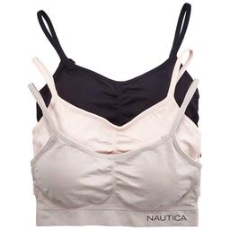 Womens Nautica 3pk. Adjustable Straps Logo Bras - NT4902-3PKAU