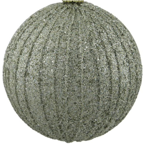 Northlight Holographic Glitter Tea Green Christmas Ball Ornament