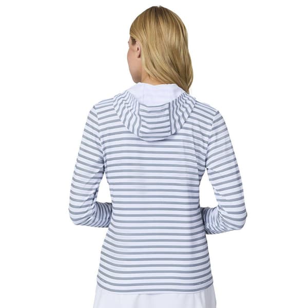 Womens Free Country Sunfree Full Zip Stripe Sun Shirt