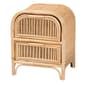 bali & pari Adrika Bohemian Natural Rattan 2-Drawer Nightstand - image 1