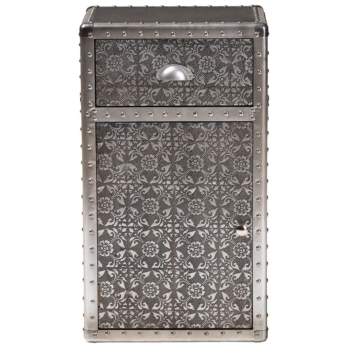 Baxton Studio Cosette Collection Floral Accent Cabinet