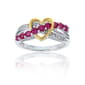 Gemstone Classics(tm) Heart Band Sterling Silver Ring - image 1