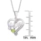 Gianni Argento Peridot & White Sapphire Mom Pendant Necklace - image 4