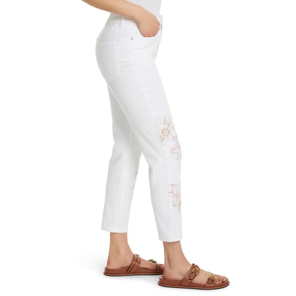 Womens Gloria Vanderbilt Amanda Floral Embroidery Solid Jeans