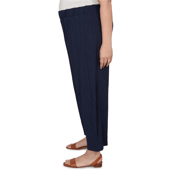 Plus Size Emaline Sapphire Serenade II Textured Pull On Capris