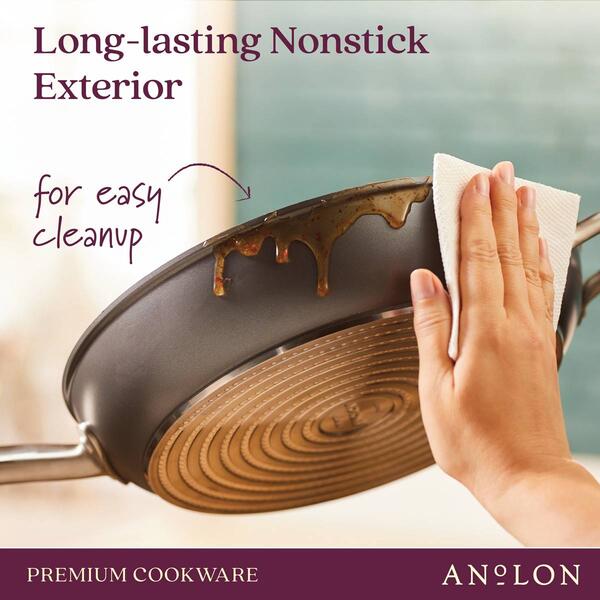 Anolon&#174; Accolade 12in. Hard-Anodized Nonstick Deep Frying Pan