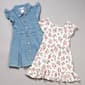 Girls (4-6x) Little Lass(R) 2pk. Denim & Floral Ribbed Dresses - image 1