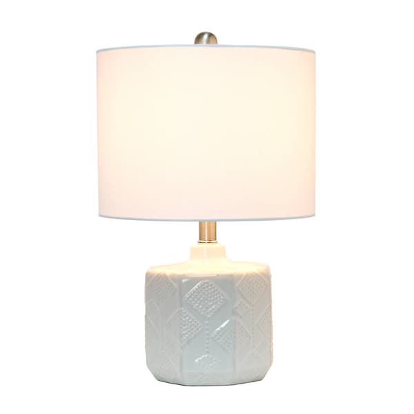Lalia Home Contemporary Bohemian Ceramic Bedside Table Lamp
