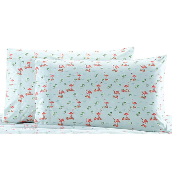 Seaside Resort Flamingo Standard Pillowcase Set - image 