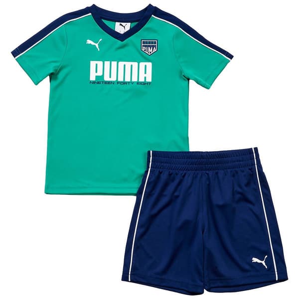 Toddler Boy Puma(R) 1948 Short Sleeve V-Neck Tee & Short Set - image 