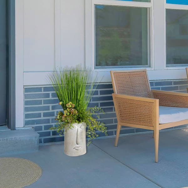 Northlight Seasonal Large Abstract Face Ceramic Planter