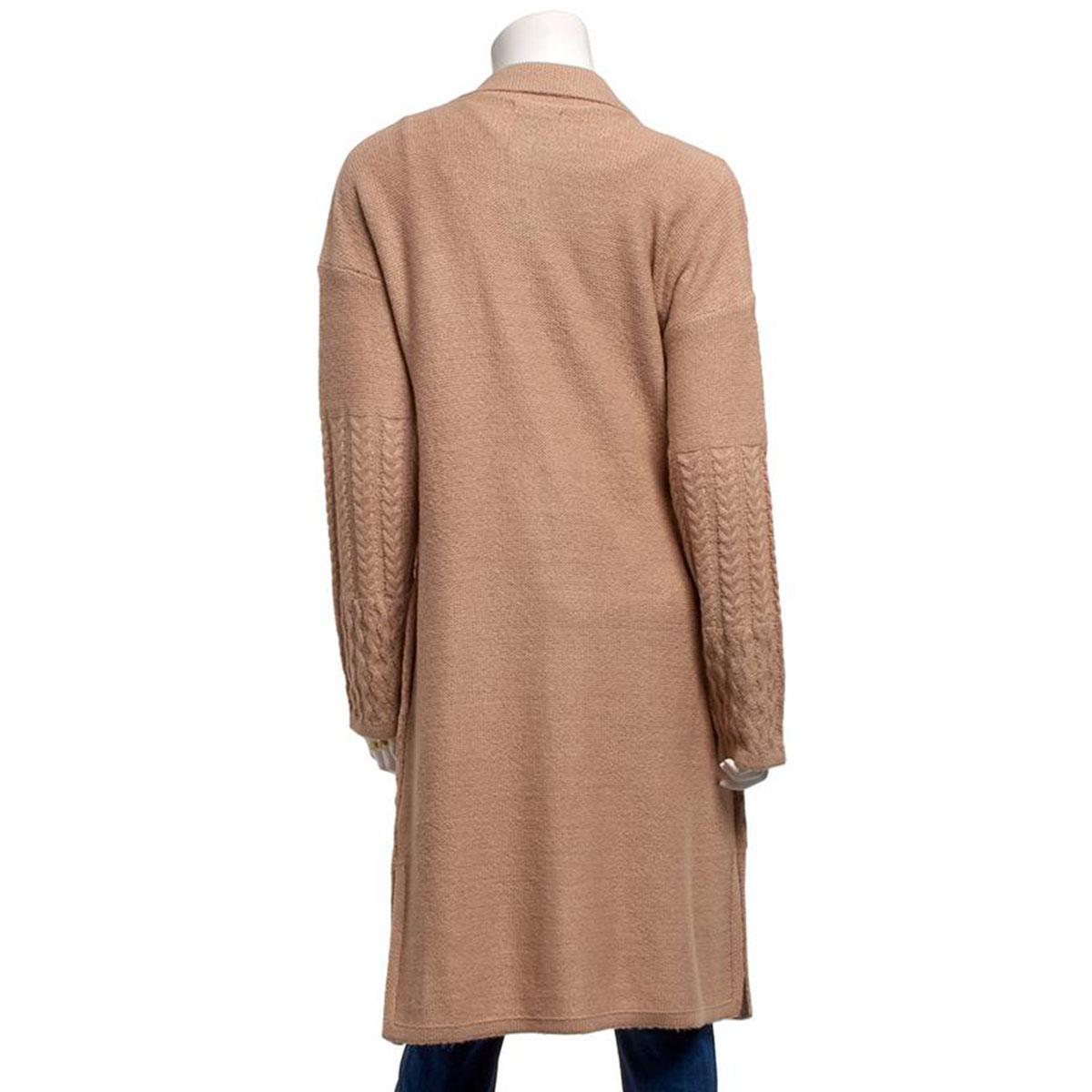 Womens By Design Long Sleeve Solid Two Pocket Coatigan