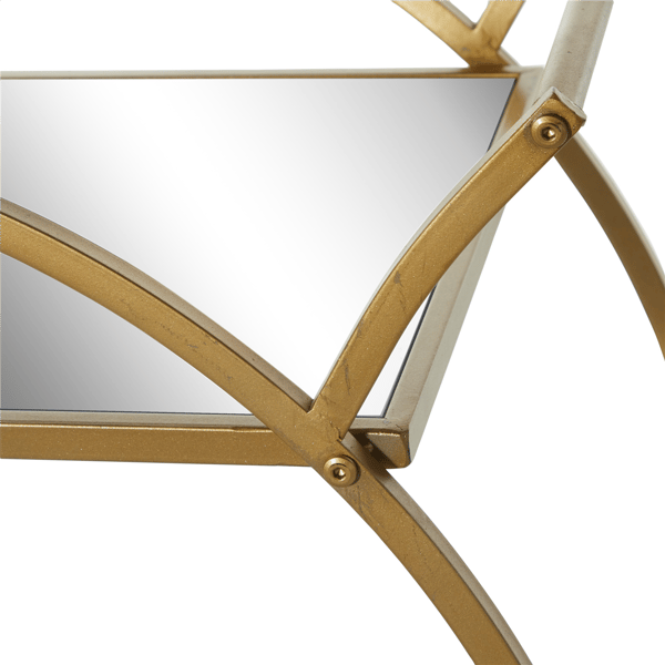 9th & Pike® Contemporary Gold Metal Bar Cart