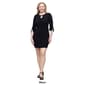 Womens 24/7 Comfort Apparel Keyhole 3/4 Sleeve Mini Dress - image 6