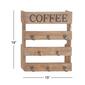 9th & Pike&#174; Wood Coffee Wall Storage Shelf with Iron Hooks - image 5