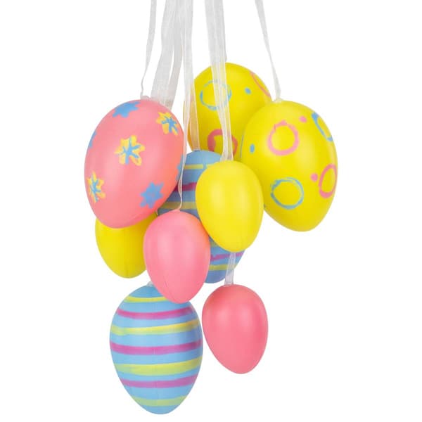 Northlight Seasonal 15in. Pastel Easter Egg Cluster Hanging Décor