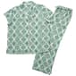 Petite White Orchid Short Sleeve Tile Cropped Pajama Set - image 1