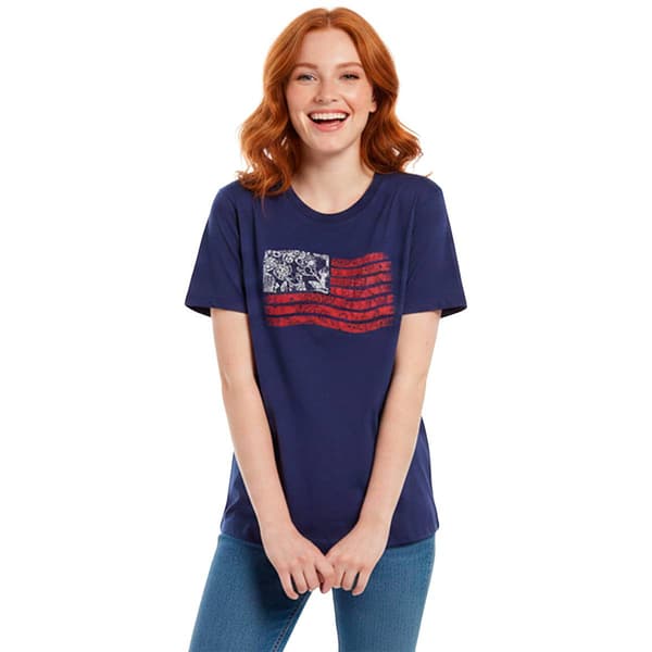 Plus Size Club 76 Short Sleeve Paisley Flag Tee