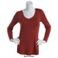 Juniors Aveto Long Sleeve Basic V-Neck Solid Tee - image 5