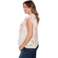 Plus Size Emaline Key Items Cap Sleeve Abstract Watercolor Blouse - image 3