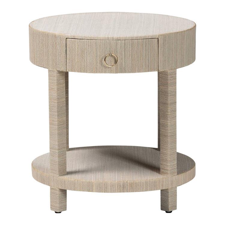 bali & pari Sadia Bohemian Woven Natural Grasscloth Nightstand