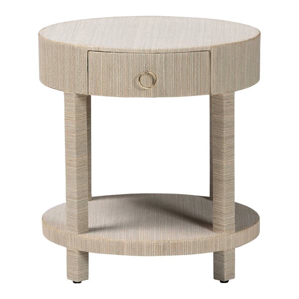 bali & pari Sadia Bohemian Woven Natural Grasscloth Nightstand