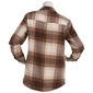 Womens Mountain Ridge Plaid Twill Shacket - Brown - image 2
